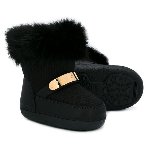 giuseppe zanotti jr BNIB furry black snow boots - Picture 4 of 8